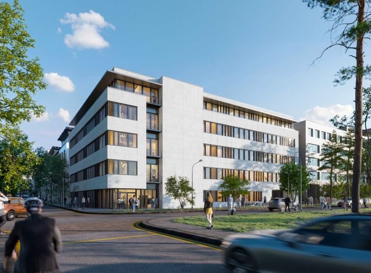 Visualisierung des Technologiegebäude in Fellbach