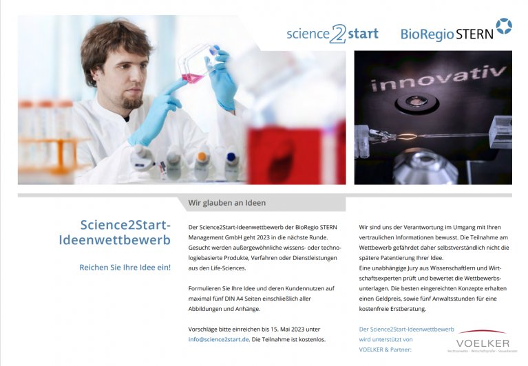 Flyer Science2Start 2023